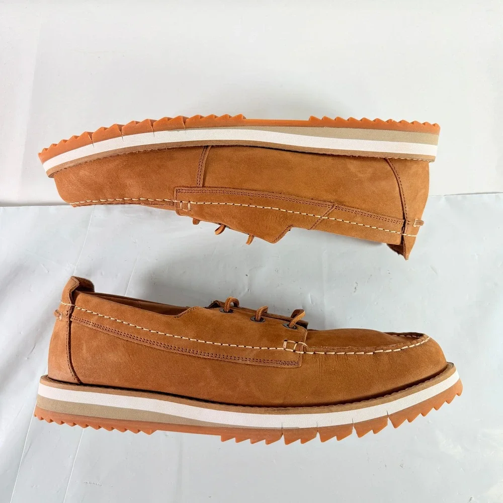 Clarks Durston Lace Tan Nubuck Men's Shoes Size 13 M New with Box